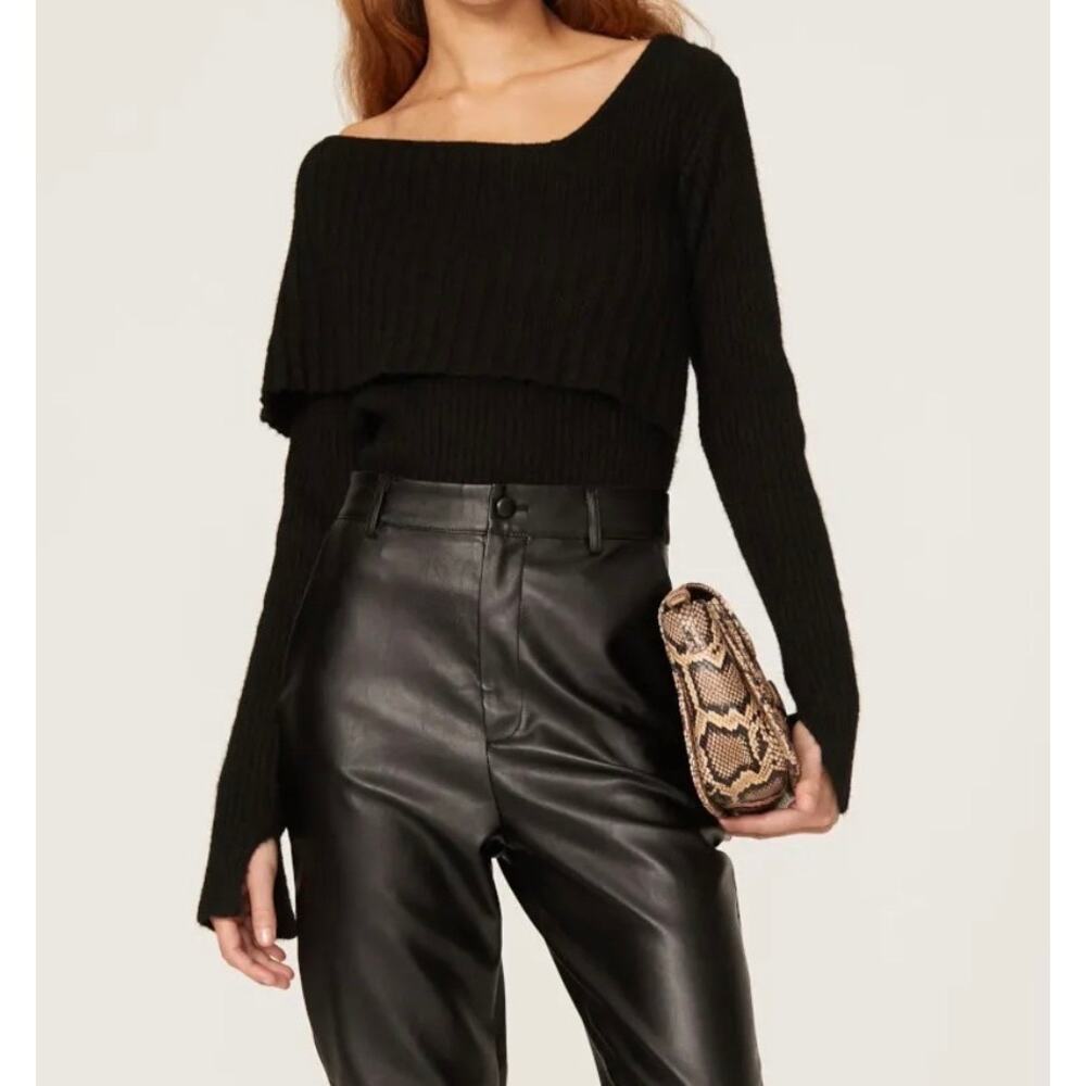 Central Park West Bailey Off The Shoulder Sweater L